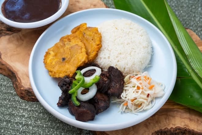 Fried Goat Tassot.